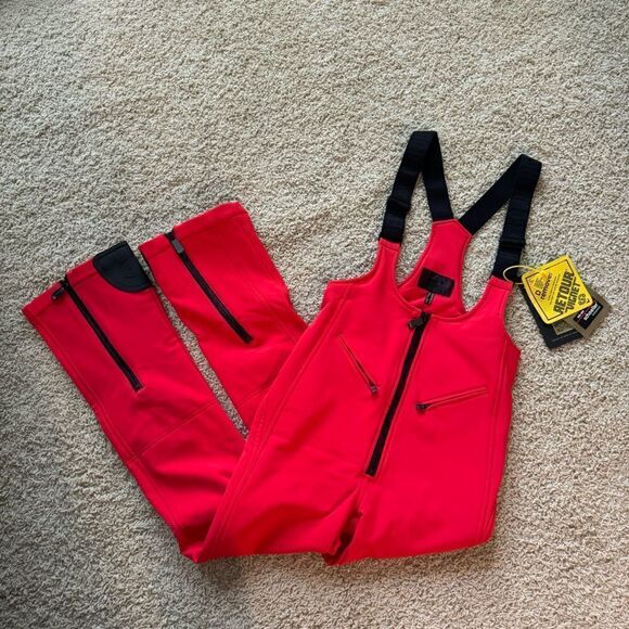 Goldbergh Phoebe Ski Pants Salopettes Bibs NWT Flame Red US 10 - Picture 1 of 6